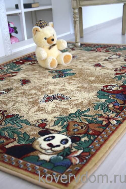 Детский ковер Джунгли бежевый