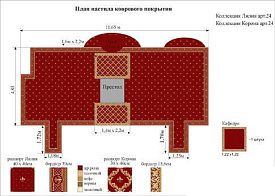 Однотонный композиция из коврового покрытия в алтарную часть храма